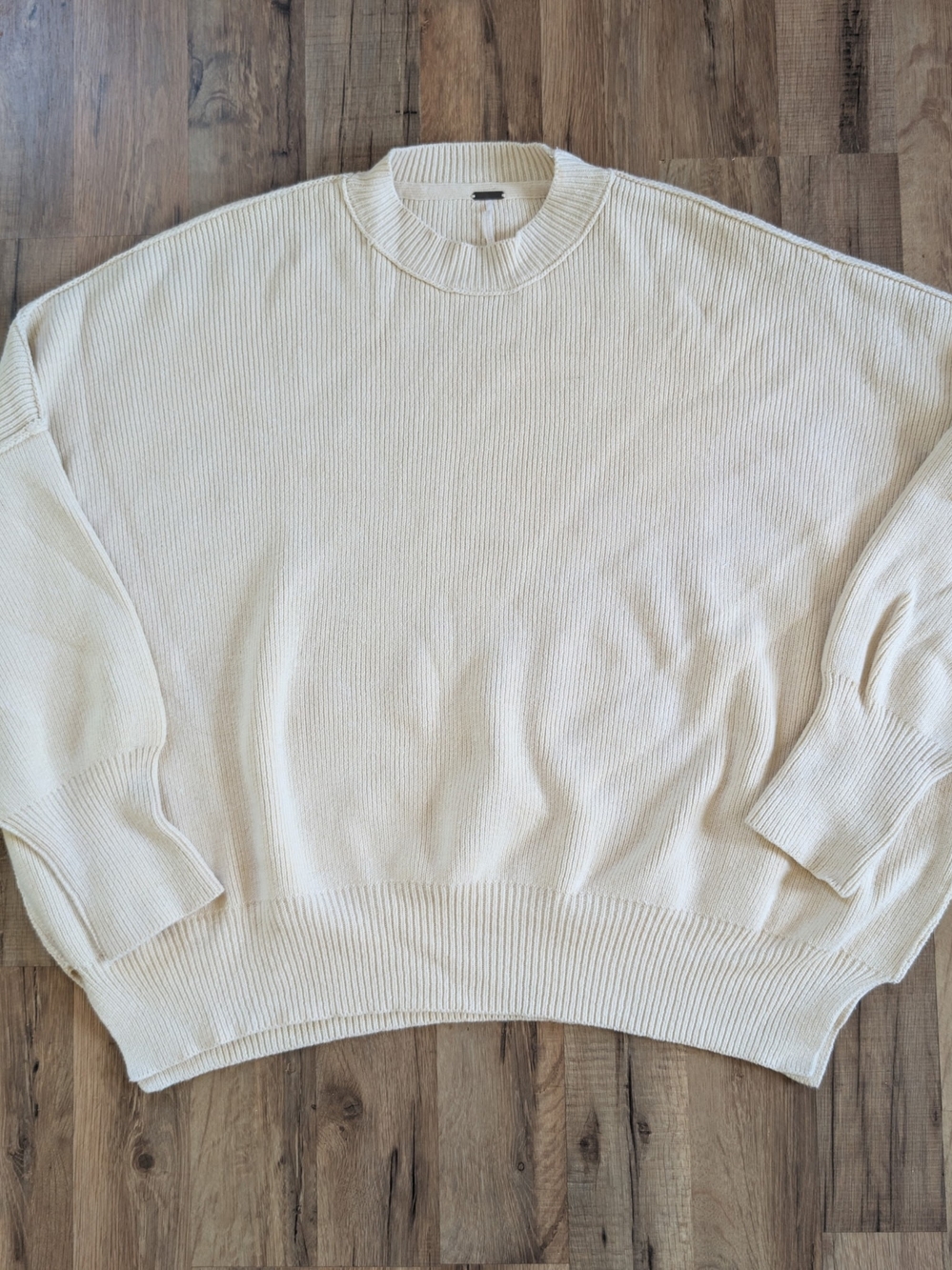 Women's Free People White/Cream Easy Street Tunic Sweater